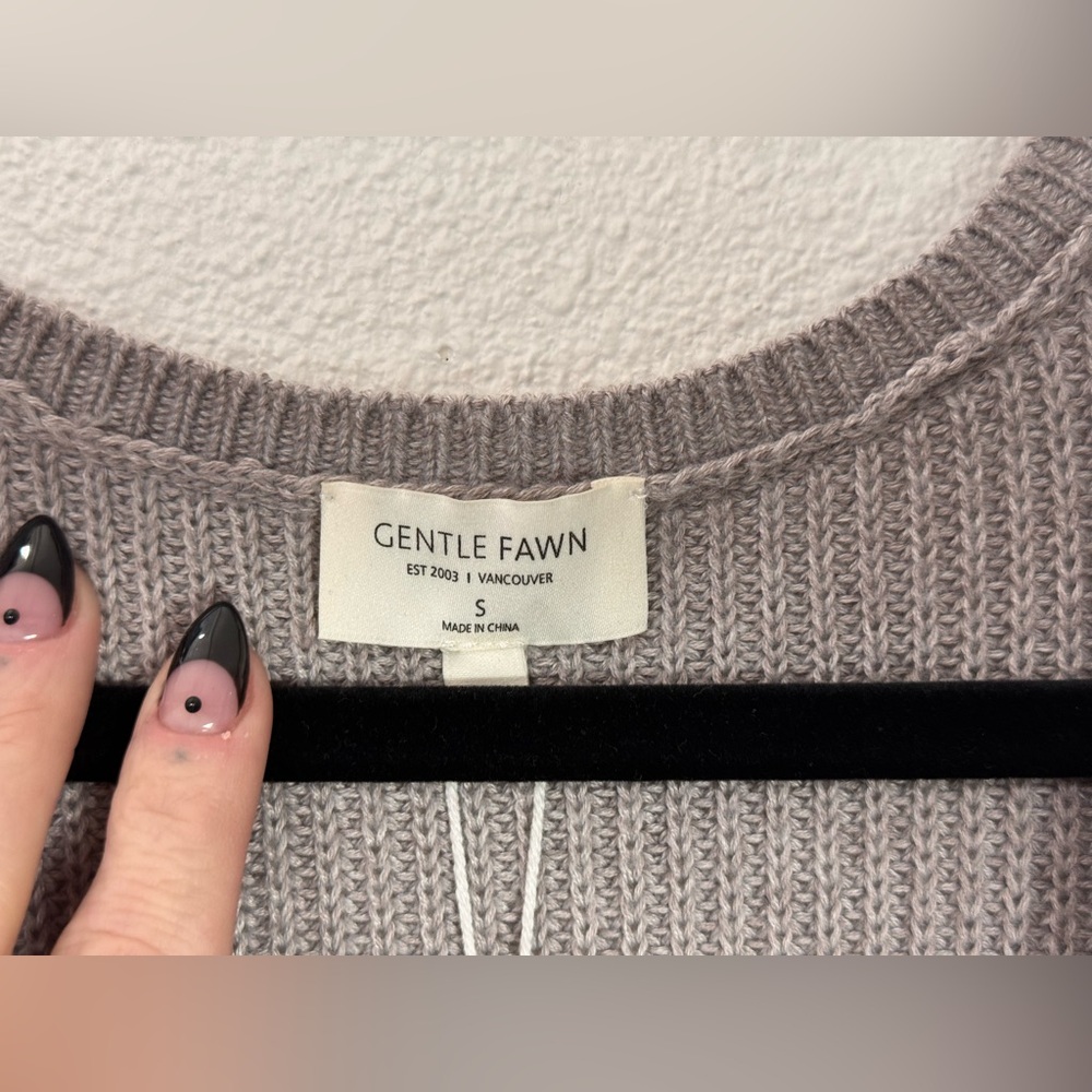 GENTLE FAWN WRAP SWEATER GRAY SMALL NWT #102 - Picture 3 of 5